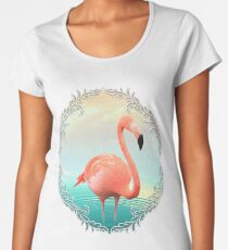 Sonnenuntergang Flamingo Frauen Premium T-Shirts