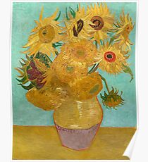 Vase with Twelve Sunflowers by Vincent Van Gogh 1889 Poster