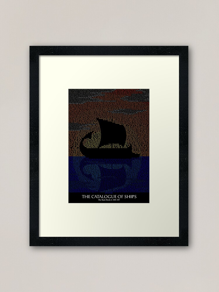 The | - Ships Iliad of Catalogue Print Framed Typography Art