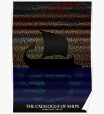 The Iliad - Catalogue of Ships Typography Poster