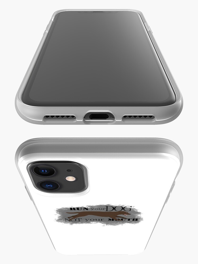 Alternate view of Run Your Dog Not Your Mouth Lab Chocolate iPhone Case & Cover