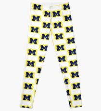 Watercolor Michigan Block M Leggings