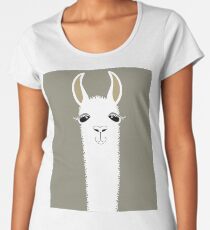 LLAMA PORTRAIT #1 Women's Premium T-Shirt