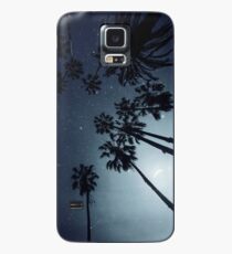 Palmen, Nachthimmel, Sterne, Mond Hülle & Klebefolie für Samsung Galaxy
