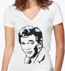 Peter Falk Columbo Women's Fitted V-Neck T-Shirt