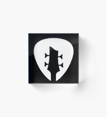 Bass Headstock - White Acrylic Block