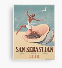 Weinleseplakat - San Sebastian Leinwanddruck