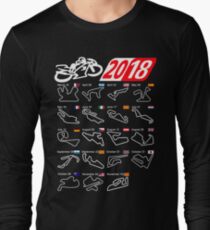 MotoGp Calendar 2018 circuits Long Sleeve T-Shirt