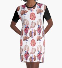 Watercolor anatomy collection Graphic T-Shirt Dress