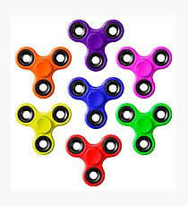 Finger Spinners Multi Coloured Photographic Print