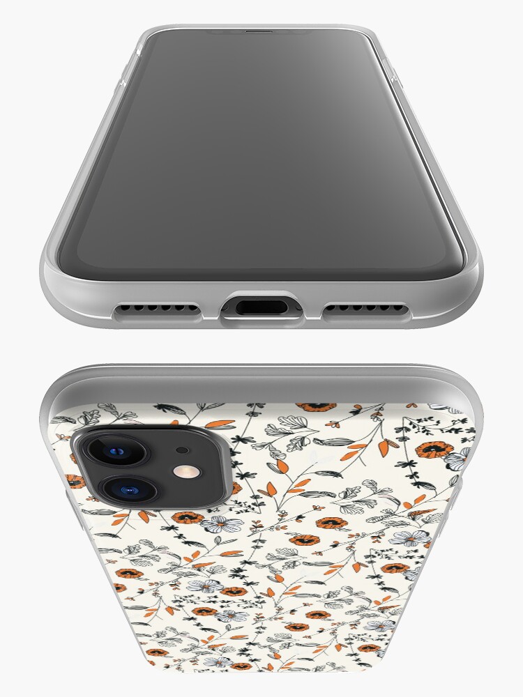 Alternate view of Orange Flower Pattern iPhone Case & Cover
