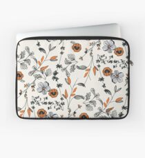 Orange Flower Pattern Laptop Sleeve