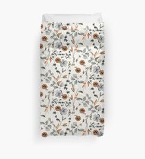 Orange Flower Pattern Duvet Cover