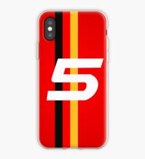 sebastian vettel 5 logo and German stripes iPhone Case