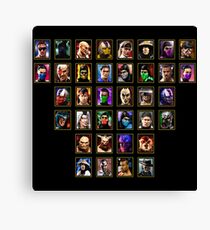 Mortal Kombat Trilogy - Character Select Canvas Print