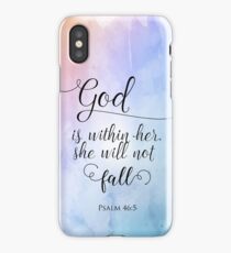 God Is Within Her Christian Art Design iPhone Case