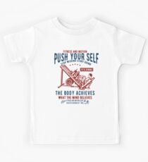 Gym Motivational Quote - Retro Vintage Kids Tee