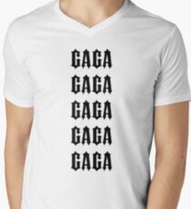 GAGA (BLACK) - Sisters Apparel Inspired Men's V-Neck T-Shirt