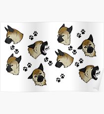 German Shepherd Expression Pattern Poster