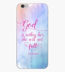 God is Within Her Christian Scripture Art Design iPhone Case