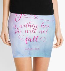 God is Within Her Christian Scripture Art Design Mini Skirt