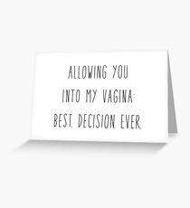 Anniversary Card. Best Decision Ever Greeting Card
