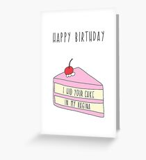 Birthday Card Boyfriend. I hid your cake in my vagina Greeting Card