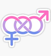 Pastel Bisexual Symbol Sticker