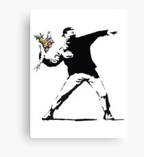 Flower man - Street art Canvas Print