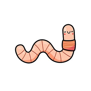 Kawaii Worm Sticker for Sale by kawaiilife