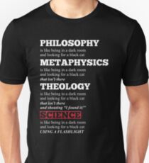 Funny Philosophy Metaphysics Theology Science Joke Slim Fit T-Shirt