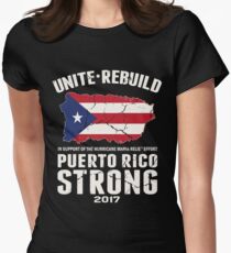 PLEASE HELP THE PEOPLE OF PUERTO RICO!! Women's Fitted T-Shirt