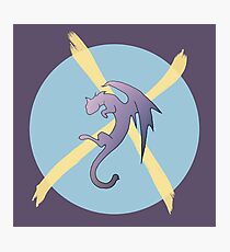 CatDragonX (purple) Photographic Print