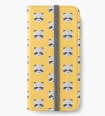Animinimal Waschbär (gelb) iPhone Flip-Case/Hülle/Skin