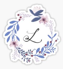 Flowers and the Letter L Sticker