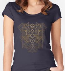 Dice Deco Gold Fitted Scoop T-Shirt