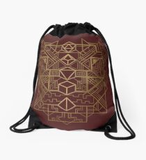 Dice Deco Gold Drawstring Bag