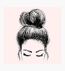 Messy Bun Photographic Print