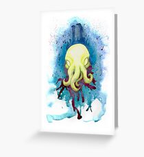 Cthulhu Waits Dreaming Greeting Card