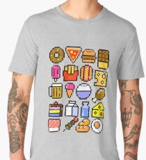 8 bit Foodie v2 Distressed Men's Premium T-Shirt