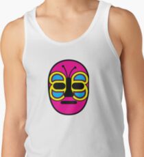 Lucha Libre // Mexican Wrestling Mask Pink with Butterfly Tank Top
