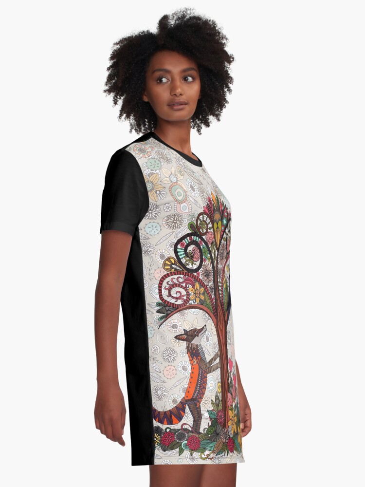 Alternate view of fox and crow Graphic T-Shirt Dress