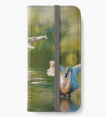 Schwanentanz iPhone Flip-Case/Hülle/Klebefolie