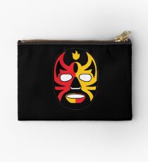 "Lucha Libre" (Free Fight) Mexican Wrestling Mask Red & Yellow Fire Zipper Pouch
