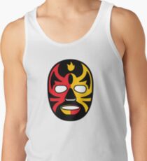 "Lucha Libre" (Free Fight) Mexican Wrestling Mask Red & Yellow Fire Tank Top