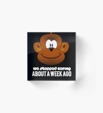 We Stopped Caring About A Week Ago Acrylic Block