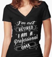 PROFESSIONAL OMA Women's Fitted V-Neck T-Shirt