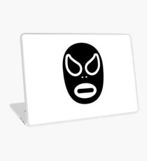 Lucha Libre // Mexican Wrestling Mask Black and White Laptop Skin