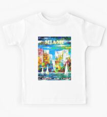 DELTA AIR LINES : Vintage Fly to Miami Advertising Print Kids Tee