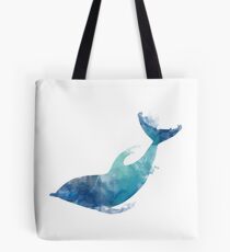 Watercolor playing dolphin Tote Bag